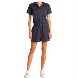 Blank NYC Utility Romper-Faded Black Size Medium